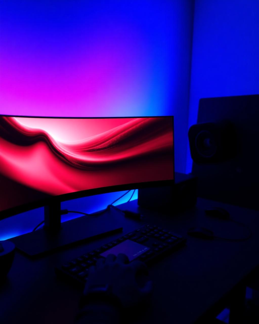 Low sensitivity tournament gaming desk setup